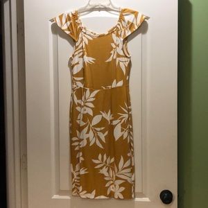Mustard floral dress